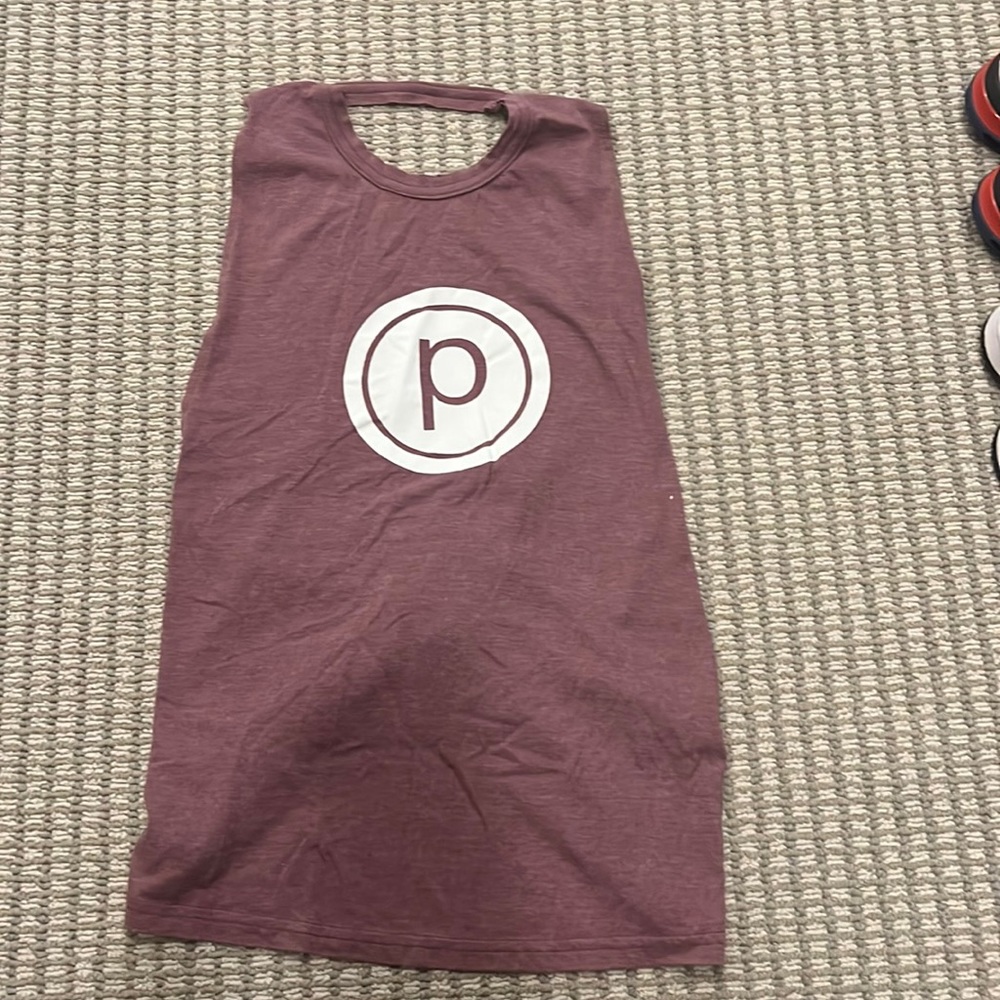 Pure Barre open back criss-cross tank top.